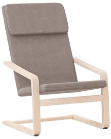 Cadeira de descanso tecido cinzento-acastanhado