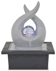 Fonte de interior com luz LED resina sintética