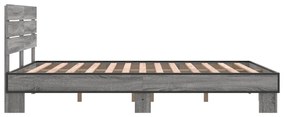 Estrutura de cama 135x190 cm derivados de madeira/metal