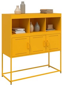 Aparador 100,5x39x107 cm aço amarelo mostarda