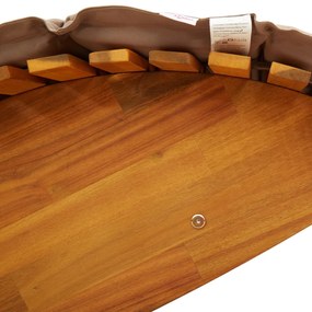 Espreguiçadeiras de Balanço com Almofadas 2 pcs Madeira Sólida de Acác