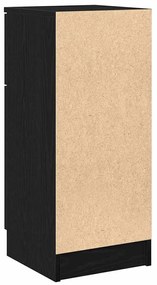 Buffets 2 pcs Carvalho Preto 30x30x70 cm Madeira de engenharia
