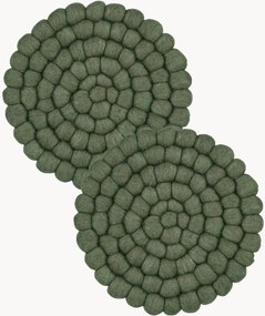 Bases para copos em lã Nisha, conjunto de 2