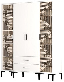 Guarda-roupa Kumsal PTP – Branco – 160 cm x 47,5 cm x 201,4 cm
