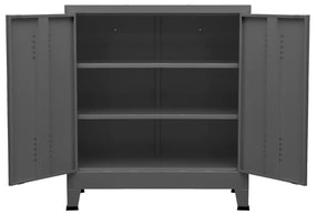Aparador de arrumação industrial 90x40x100 cm aço antracite