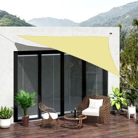 Outsunny Vela de Sombra Triangular 6x6x6 m Toldo Vela de Poliéster com