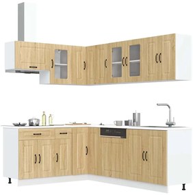11 peças armário de cozinha conjunto Kalmar sonoma carvalho