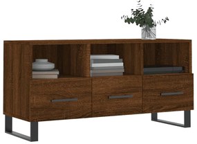 Móvel de TV 102x36x50 cm derivados de madeira carvalho castanho