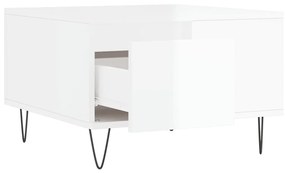 Mesa de centro 55x55x36,5 cm derivados madeira branco brilhante