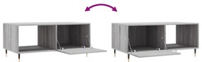 Mesa de centro 90x50x40 cm derivados de madeira cinzento sonoma