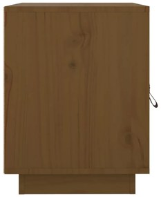 Mesa de cabeceira 40x34x45 cm pinho maciço castanho mel