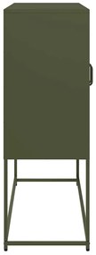 Aparador 100,5x39x107 cm aço laminado a frio verde-azeitona