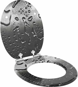 vidaXL Assento de Vaso Sanitário Cinzeto 44 x 38 cm Placa de MDF