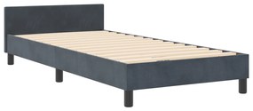 Estrutura de Cama de Veludo Cinza Escuro vidaXL 90x200 cm