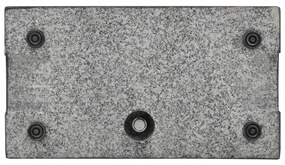 Base de guarda-sol retangular granito 25 kg preto