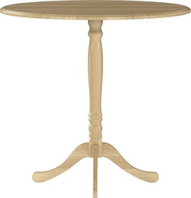 HOMCOM Mesa de jantar redonda para 4 pessoas Ø 80 cm, mesa de cozinha, base em aço, estilo moderno, madeira natural | Aosom Portugal