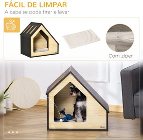 PawHut Casa de Madeira para Cães Casa para Cães para Uso Interior com