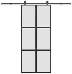 Porta deslizante c/ conj. ferragens vidro temperado/alumínio