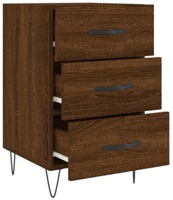 Mesa cabeceira 40x40x66 cm derivados madeira carvalho castanho
