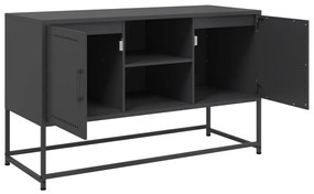 Móvel de TV 100,5x39x60,5 cm aço preto