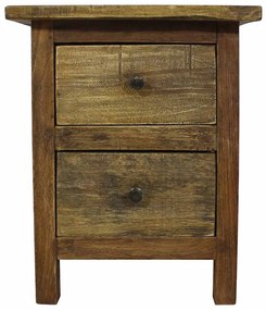 Mesa de cabeceira em madeira de mogno maciça 40x30x51 cm
