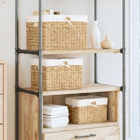 vidaXL Cestos de Armazenamento 3 pcs Natural 35 x 30 x 25 cm