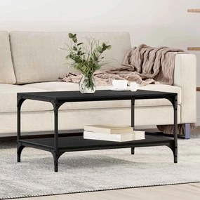 vidaXL Mesa de centro Carvalho preto 80 x 50 x 40 cm