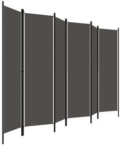 Divisória de quarto com 6 painéis 300x180 cm antracite