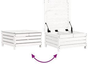 5 pcs conjunto de sofás de jardim madeira pinho maciça branco