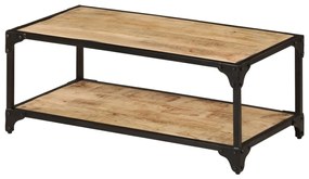 Mesa de centro 90x45x35 cm madeira de mangueira áspera maciça