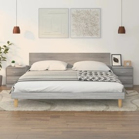 vidaXL Mesa cabeceira 2pcs 40x30x40cm derivado madeira cinzento sonoma