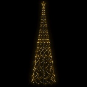 Árvore de Natal em cone 3000 luzes LED 230x800 cm branco quente