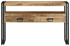 Mesas de Canto vidaXL Pretas 120x33x75 cm Madeira de Mangueira Maciça