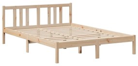 Cama com estante sem colchão 140x190 cm pinho maciço