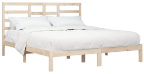 Estrutura de cama sem colchão 200x200 cm madeira maciça