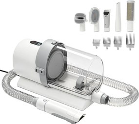 PawHut Máquina de Tosquiar para Cães e Gatos com Aspirador 5 em 1, Sucção 10 kPa, Depósito 2,5 L, 5 Acessórios e 4 Pentes | Aosom Portugal