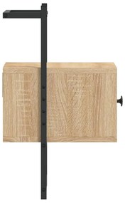 Mesa cabeceira parede 35x30x51cm deriv. madeira carvalho sonoma
