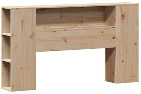 Cama com estante sem colchão 140x190 cm pinho maciço
