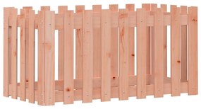 Canteiro elevado c/ design de cerca 100x50x50cm madeira douglas
