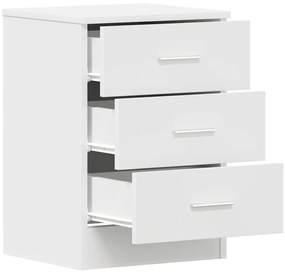 Mesas de cabeceira 2 pcs derivados de madeira branco