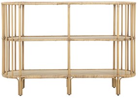 MESA CONSOLA PANAMA 3 PRATELE 120X37,5X80 CM CASTANHO