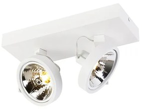Design spot branco ajustável de 2 luzes - Go Moderno