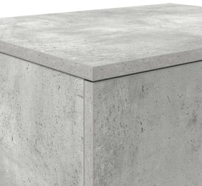 Armário de Armazenamento vidaXL Cinza Concreto 127x41x40 cm Madeira En