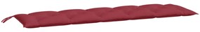 Almofadões banco jardim 2 pcs tecido oxford vermelho tinto