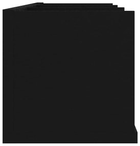 Prateleira de parede para CD 75x18x18cm derivados madeira preto