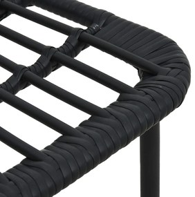 3 pcs conjunto de jantar para jardim vime PE e vidro