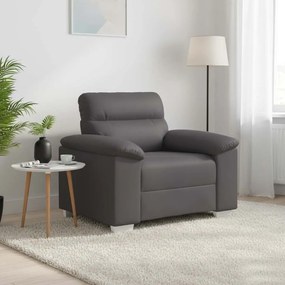 vidaXL Poltrona 100x81x84 cm couro artificial cinzento