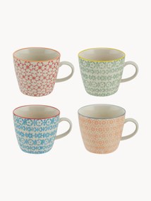 Canecas com pequeno padrão Carla, conjunto de 4