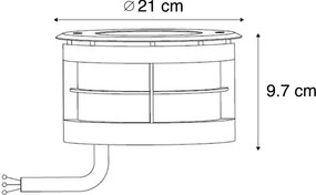Spot de chão moderno em aço com LED 20W - Bridge