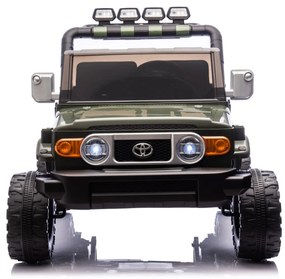 Carro elétrico para crianças Toyota FJ Cruiser XXL 24V 4x4, licença oficial (dois lugares), bateria de lítio portátil, chassis alto, suspensão traseir